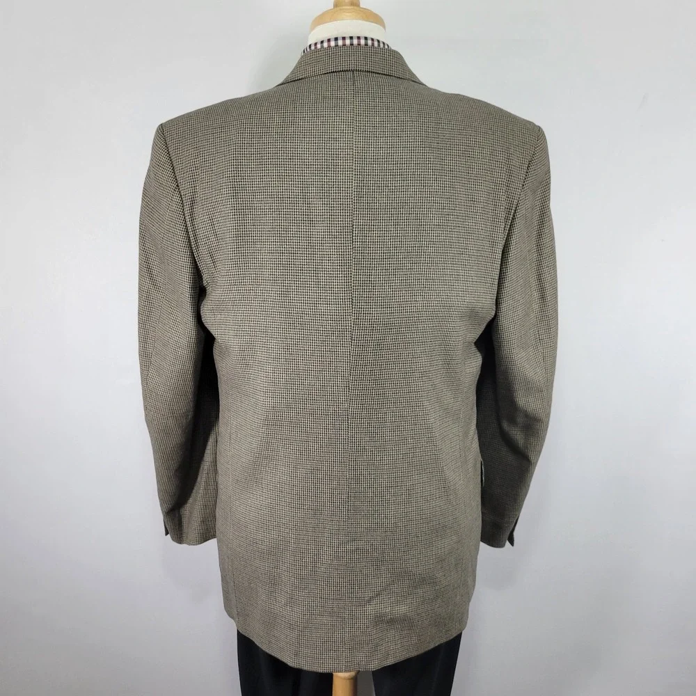 Joseph Abboud‎ Men's Sport Coat Blazer Three Button Beige Silk Wool Size 42L